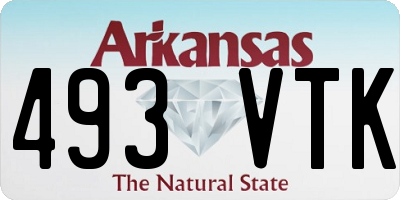 AR license plate 493VTK