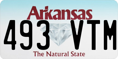 AR license plate 493VTM