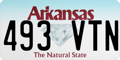 AR license plate 493VTN