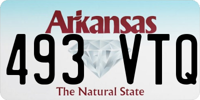 AR license plate 493VTQ