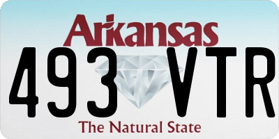 AR license plate 493VTR