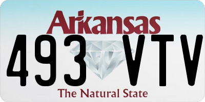 AR license plate 493VTV