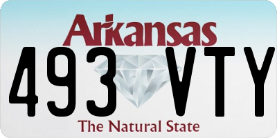 AR license plate 493VTY