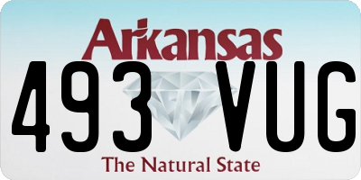 AR license plate 493VUG
