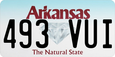 AR license plate 493VUI