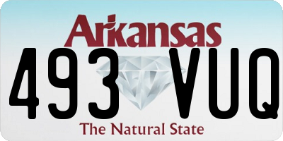 AR license plate 493VUQ