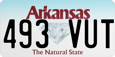 AR license plate 493VUT