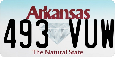 AR license plate 493VUW
