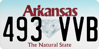 AR license plate 493VVB