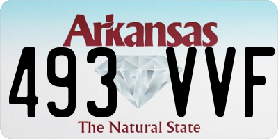 AR license plate 493VVF