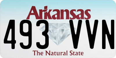 AR license plate 493VVN