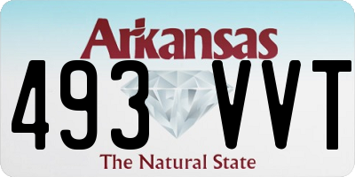 AR license plate 493VVT