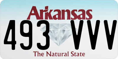 AR license plate 493VVV