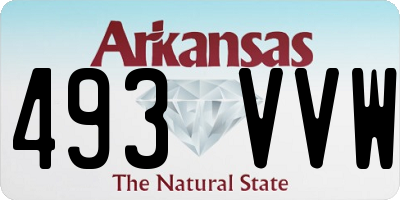 AR license plate 493VVW