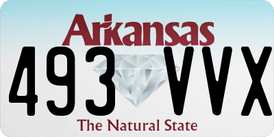 AR license plate 493VVX