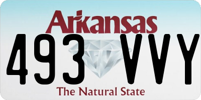 AR license plate 493VVY