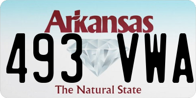 AR license plate 493VWA