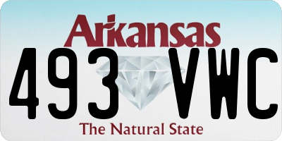 AR license plate 493VWC