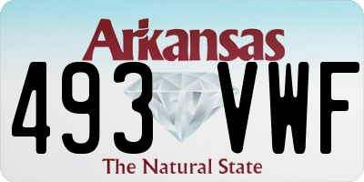 AR license plate 493VWF