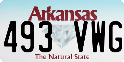 AR license plate 493VWG