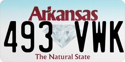 AR license plate 493VWK