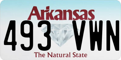 AR license plate 493VWN