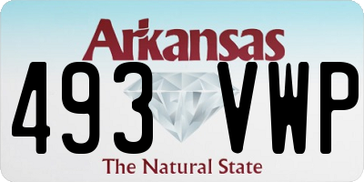 AR license plate 493VWP