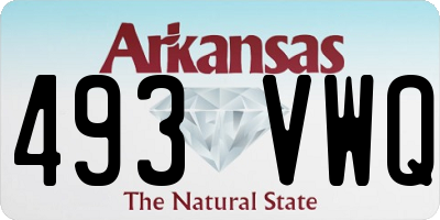 AR license plate 493VWQ