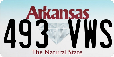 AR license plate 493VWS