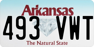 AR license plate 493VWT
