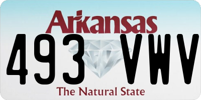 AR license plate 493VWV