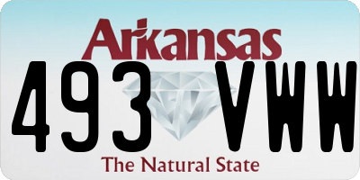 AR license plate 493VWW