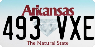 AR license plate 493VXE