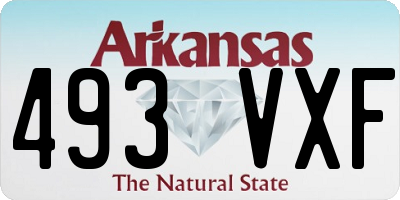 AR license plate 493VXF