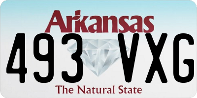AR license plate 493VXG