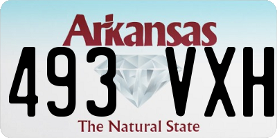 AR license plate 493VXH
