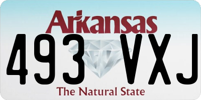 AR license plate 493VXJ