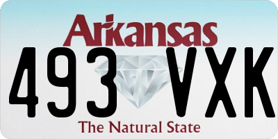 AR license plate 493VXK