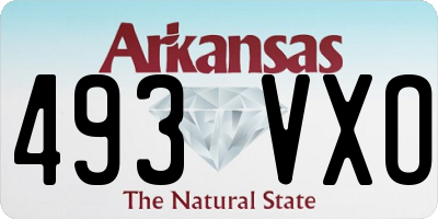 AR license plate 493VXO