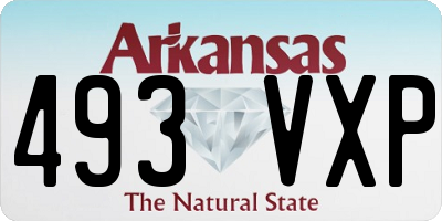 AR license plate 493VXP