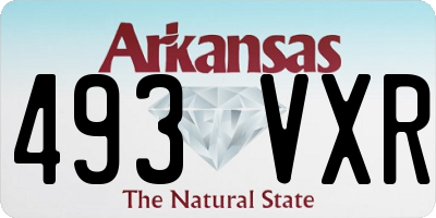 AR license plate 493VXR