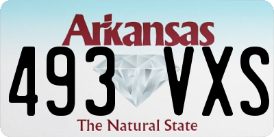 AR license plate 493VXS