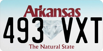 AR license plate 493VXT