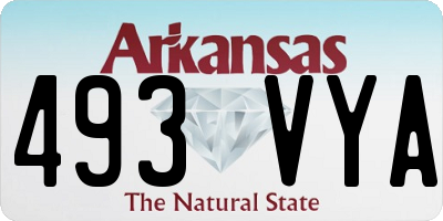 AR license plate 493VYA