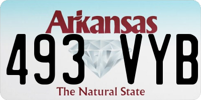 AR license plate 493VYB