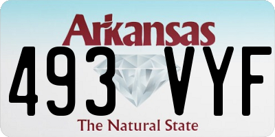 AR license plate 493VYF