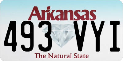 AR license plate 493VYI