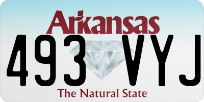 AR license plate 493VYJ
