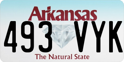 AR license plate 493VYK