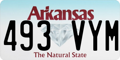 AR license plate 493VYM